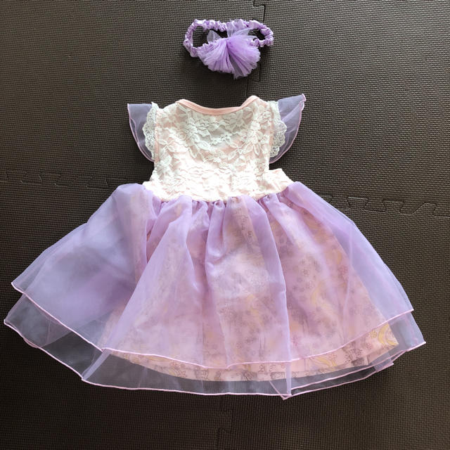 しまむら(シマムラ)のラプンツェルワンピース100 キッズ/ベビー/マタニティのキッズ服女の子用(90cm~)(ワンピース)の商品写真