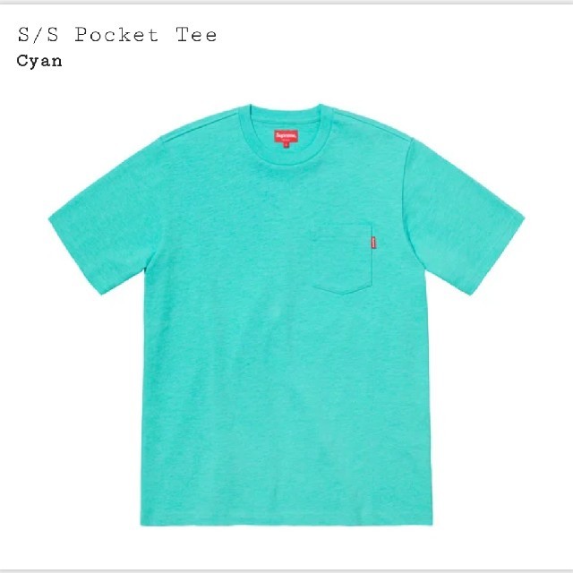 Supreme(シュプリーム)のsupreme pocket T-shirts cyan Medium メンズのトップス(Tシャツ/カットソー(半袖/袖なし))の商品写真