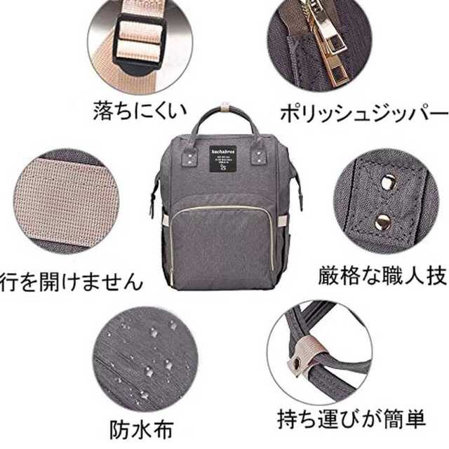 マザーズバッグ リュック　多機能大容量 ベビー用品収納　ブラック キッズ/ベビー/マタニティのマタニティ(マザーズバッグ)の商品写真