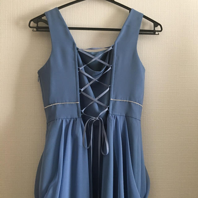 【即日発送可】フォーマルドレス パステルブルー レディースのフォーマル/ドレス(ミディアムドレス)の商品写真