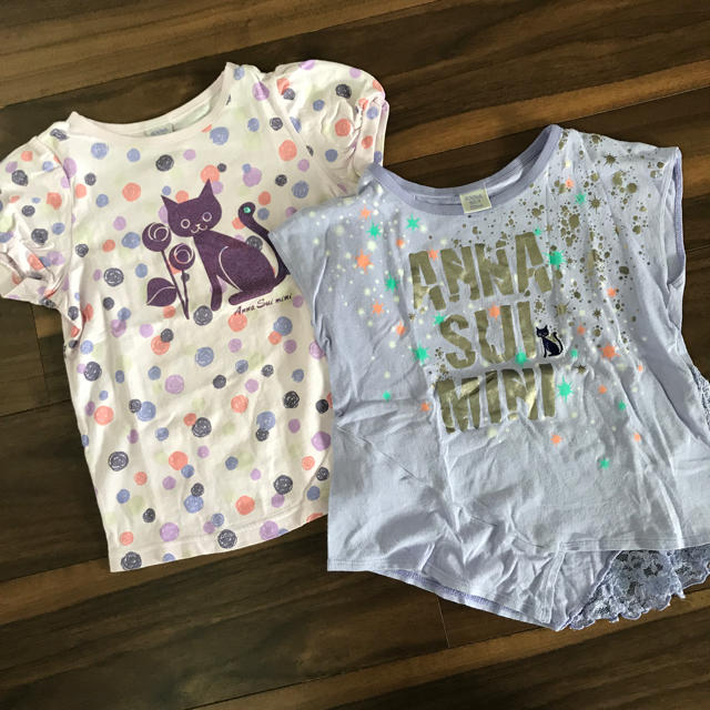 ANNA SUI mini(アナスイミニ)のアナスイミニ   120 Ｔシャツセット 難あり キッズ/ベビー/マタニティのキッズ服女の子用(90cm~)(Tシャツ/カットソー)の商品写真