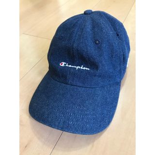 チャンピオン(Champion)のチャンピオン champion キャップ デニム 6パネル 美品 (キャップ)