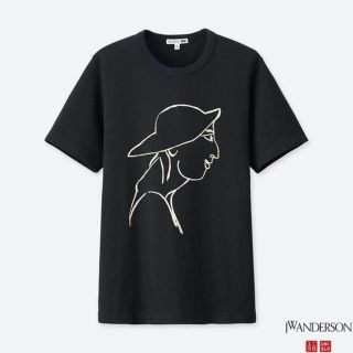 ユニクロ(UNIQLO)の【新品】JW ANDERSON UNIQLO Tシャツ グラフィック ブラック(Tシャツ/カットソー(半袖/袖なし))