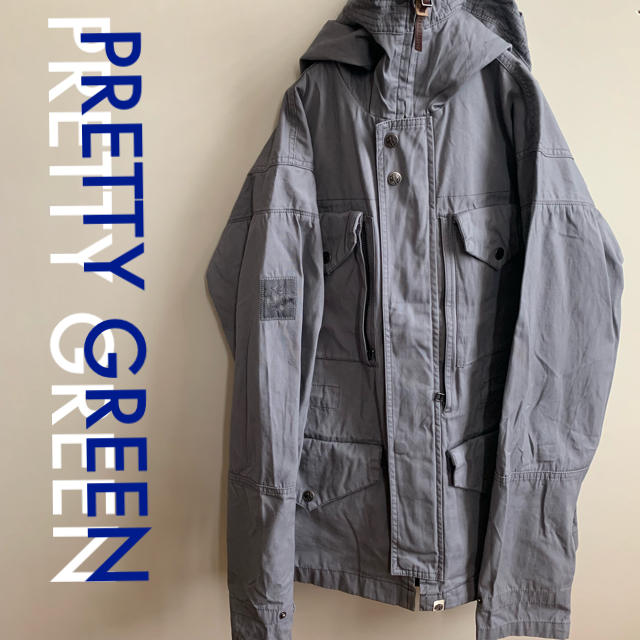 Pretty Green  マウンテンパーカー グレー ペイズリー