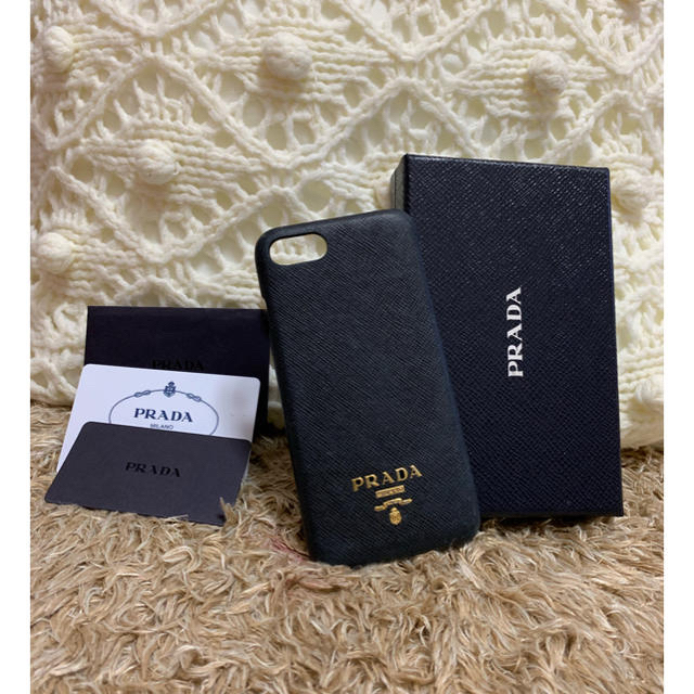 安い 【美品】PRADA サフィアーノ iPhone6/6S/7/8対応 iPhoneケース