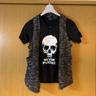 シマムラ(しまむら)の新品 しまむら AZUL スカル ドクロ Tシャツ セット 男子 140 男児(Tシャツ/カットソー)