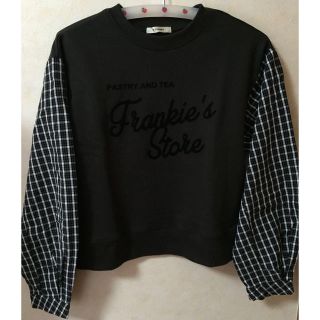 ダブルクローゼット(w closet)のwcloset袖チェックトップス(カットソー(長袖/七分))