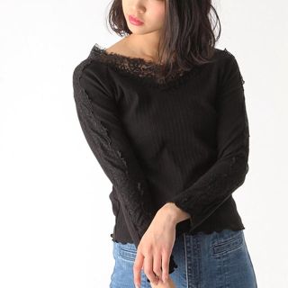 ミスティウーマン(mysty woman)のmysty woman 長袖 Tシャツ レース インナーにも 重ね着(Tシャツ(長袖/七分))