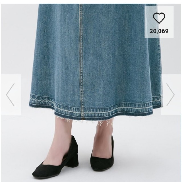 GU(ジーユー)のgu デニムフレアマキシスカート レディースのスカート(ロングスカート)の商品写真