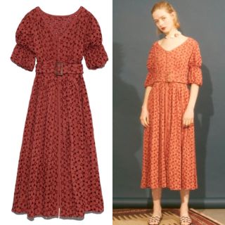 リリーブラウン(Lily Brown)の【今季 完売品 新品】Lily Brown カットワークレースワンピース(ロングワンピース/マキシワンピース)