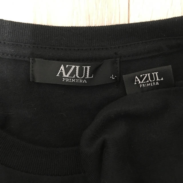 AZUL by moussy(アズールバイマウジー)のメンズ Tシャツ AZUL ブラック メンズのトップス(Tシャツ/カットソー(半袖/袖なし))の商品写真