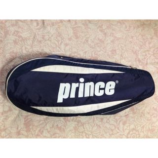 プリンス(Prince)のprince ラケットバッグ 2本収納タイプネイビー×ホワイト(バッグ)