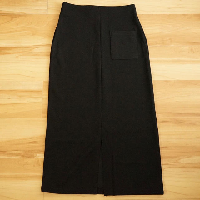 【新品】大人気recaのリブスウェットスカート ブラック レディースのスカート(ロングスカート)の商品写真