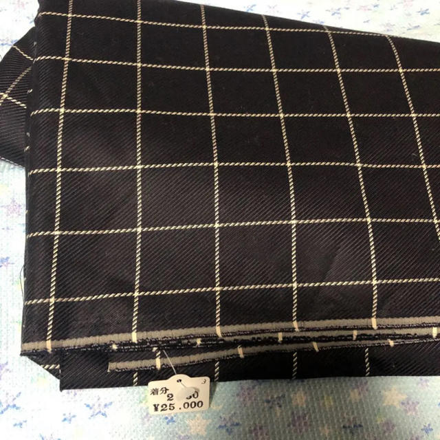 Sale!!!6月18日まで!!!高級生地  濃紺 イタリア製 光沢感 シルク