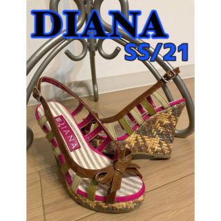 ダイアナ(DIANA)の★DIANA 美品★ダイアナ サンダル ウェッジソール ピンク 21 (サンダル)