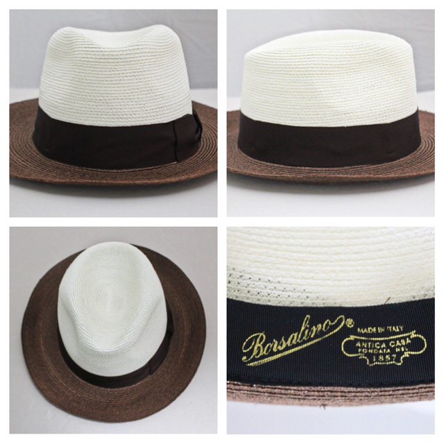 Borsalino(ボルサリーノ)の《ボルサリーノ》新品 イタリア製 ヘンプハット 麦わら帽子 58サイズ(M) メンズの帽子(ハット)の商品写真