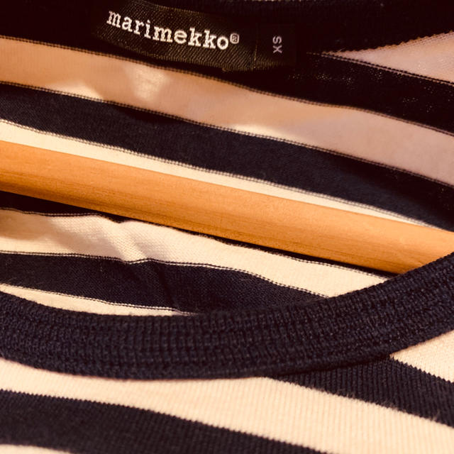marimekko(マリメッコ)のmarimekko ボーダーカットソーワンピ レディースのトップス(Tシャツ(長袖/七分))の商品写真