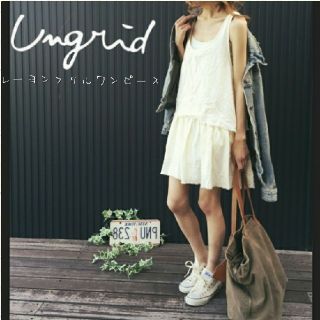 アングリッド(Ungrid)のungrid レーヨンフリルワンピース(ひざ丈ワンピース)