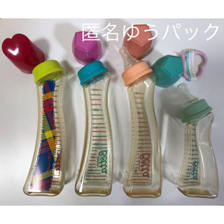 ベッタ(VETTA)の【4本セット】VETTA ベッタ 哺乳瓶 はちみつ色のPPSU製 ハートピン付き(哺乳ビン)