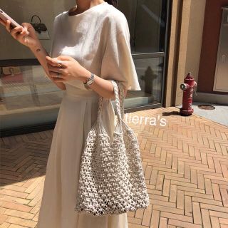 ザラ(ZARA)のimport❁︎クロシェ 編み込み メッシュバッグ(ショルダーバッグ)