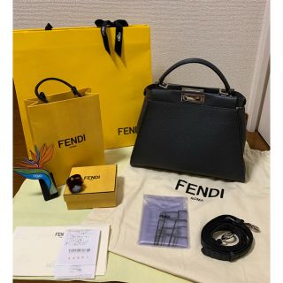 フェンディ(FENDI)のFENDI ピーカブー セレリア アスファルト(ハンドバッグ)