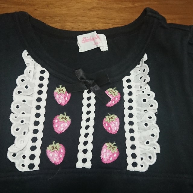Shirley Temple(シャーリーテンプル)のシャーリーテンプル 110センチパフスリーブ キッズ/ベビー/マタニティのキッズ服女の子用(90cm~)(Tシャツ/カットソー)の商品写真