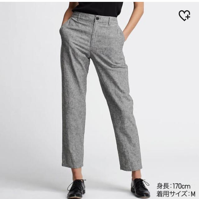 UNIQLO(ユニクロ)のリネンコットンテーパードパンツ XS レディースのパンツ(クロップドパンツ)の商品写真