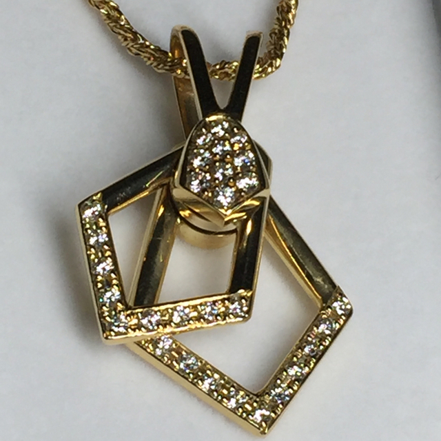 ウォルサム WALTHM K18 ムービングダイヤモンド ネックレス