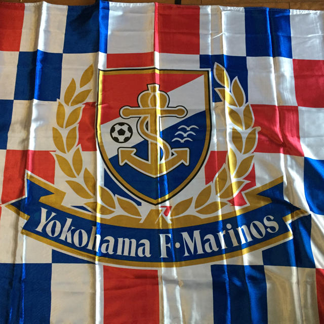 横浜F・マリノス チェッカー柄 Lフラッグの通販 by Lei Nani 横浜F・マリノス チェッカー柄 Lフラッグの通販 by Lei Nani