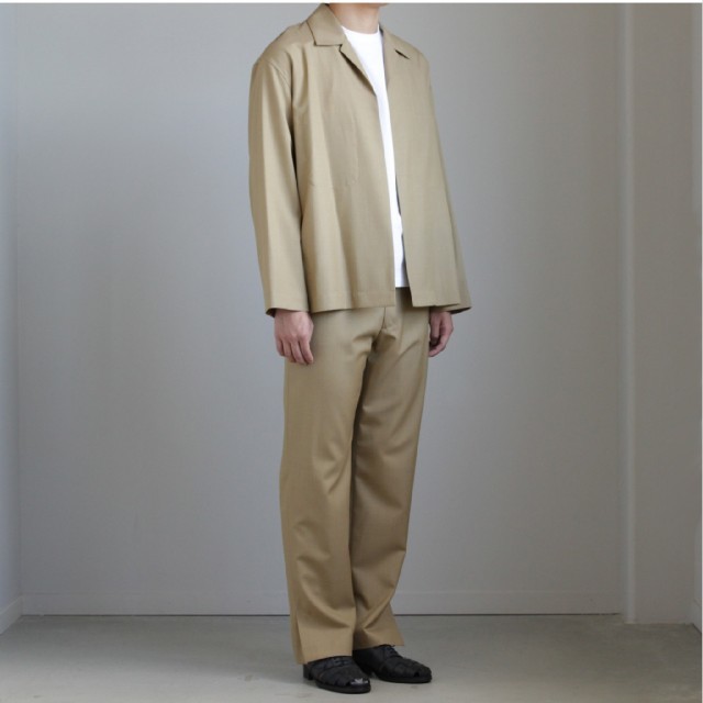 1LDK SELECT(ワンエルディーケーセレクト)のAURALEE wool silk tropical slit slacks 4 メンズのパンツ(スラックス)の商品写真