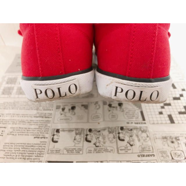 POLO RALPH LAUREN(ポロラルフローレン)の21センチ 赤 ポロラルフローレン キッズ/ベビー/マタニティのキッズ靴/シューズ(15cm~)(スニーカー)の商品写真