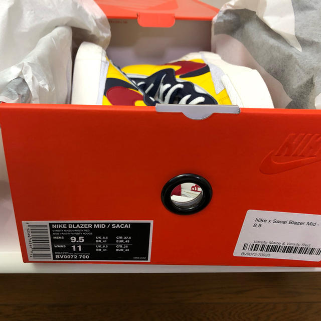 NIKE(ナイキ)のSACAI × NIKE BLAZER MID 27.5cm メンズの靴/シューズ(スニーカー)の商品写真