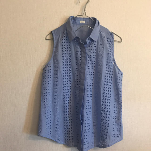 GU(ジーユー)のgu ノースリーブシャツ レディースのトップス(シャツ/ブラウス(半袖/袖なし))の商品写真