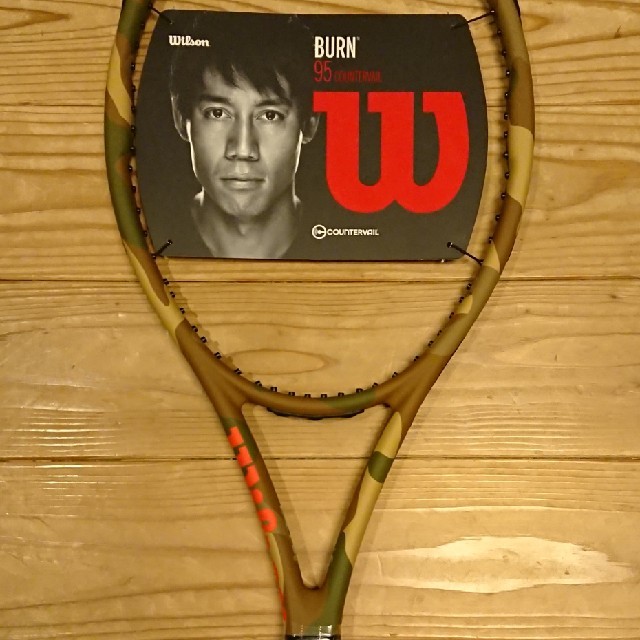 wilson(ウィルソン)のウィルソン BURN 95CV カモ柄 G2 新品 スポーツ/アウトドアのテニス(ラケット)の商品写真