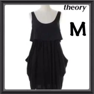 セオリー(theory)の美品 セオリー theory ノースリーブ ワンピース ♡ M ♡ ネイビー(ひざ丈ワンピース)