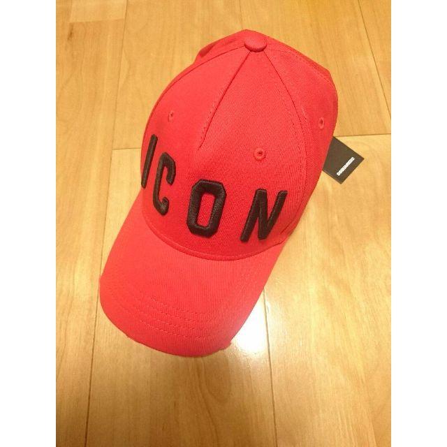 ★新品正規 【DSQUARED2】ICONロゴ　レッドアイコンキャップ