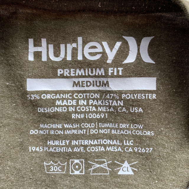 Hurley(ハーレー)のHurley ハーレー men’s Tシャツ M premium fit 緑 メンズのトップス(Tシャツ/カットソー(半袖/袖なし))の商品写真