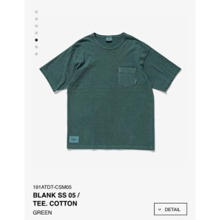 ダブルタップス(W)taps)の19SS WTAPS BLANK SS 05 /TEE. COTTON GR(Tシャツ/カットソー(半袖/袖なし))