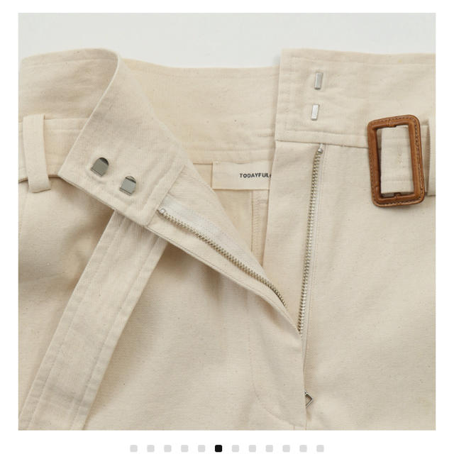 TODAYFUL(トゥデイフル)の新品♡belt half pants 38♡écru レディースのパンツ(ハーフパンツ)の商品写真