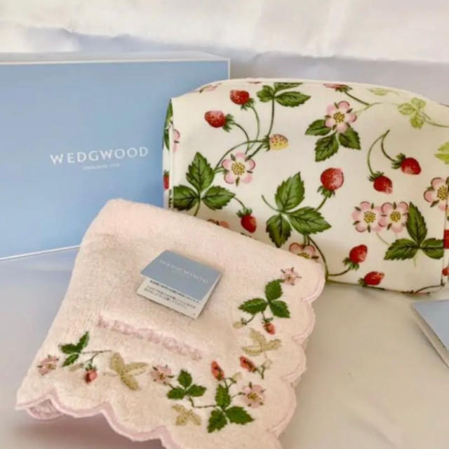 WEDGWOOD(ウェッジウッド)のまゆ様専用☆WEDGWOOD ウェッジウッド 化粧ポーチ タオル地ハンカチ新品☆ レディースのファッション小物(ポーチ)の商品写真