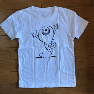 グラニフ(Design Tshirts Store graniph)のデザインTシャツ グラニフ 目玉のおやじ 白 130(Tシャツ/カットソー)
