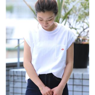 ダントン(DANTON)のDANTON/ダントン ノースリーブポケットTEE ホワイト(Tシャツ(半袖/袖なし))