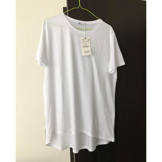 ザラ(ZARA)のZARA 新品未使用  白レディースTシャツ  (Tシャツ(半袖/袖なし))