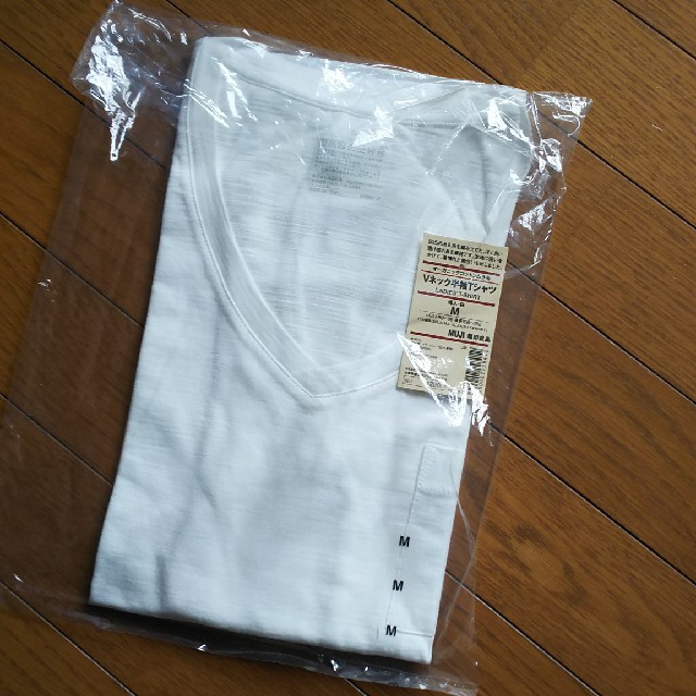 MUJI (無印良品)(ムジルシリョウヒン)の無印良品 Vネック半袖Tシャツ レディースのトップス(Tシャツ(半袖/袖なし))の商品写真