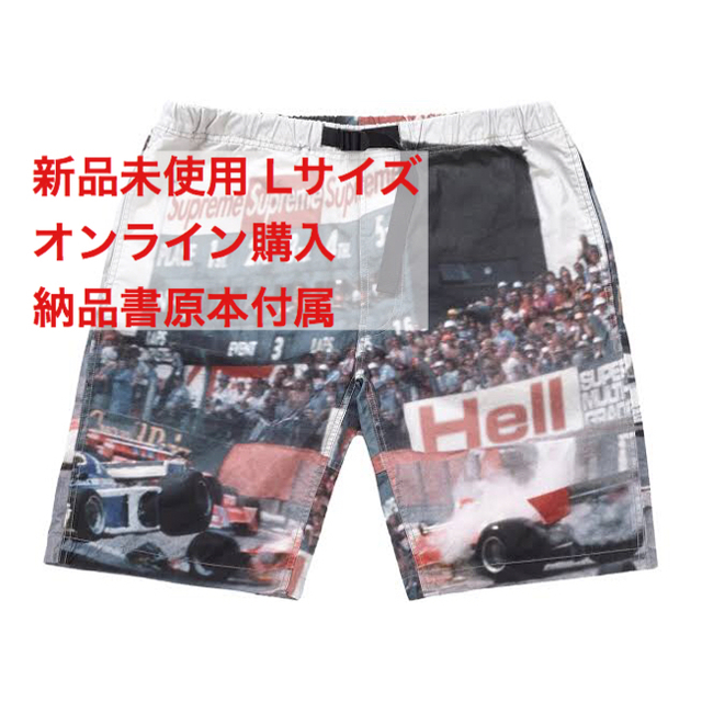 supreme grandprix shorts ハーフパンツ 新品未使用 L ショート supreme grandprix shorts ハーフパンツ 新品未使用 L ショート