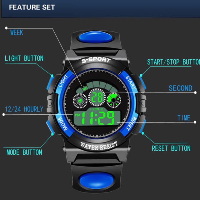 スポーツ男性 デジタル時計男性 新品 未使用 メンズの時計(腕時計(デジタル))の商品写真