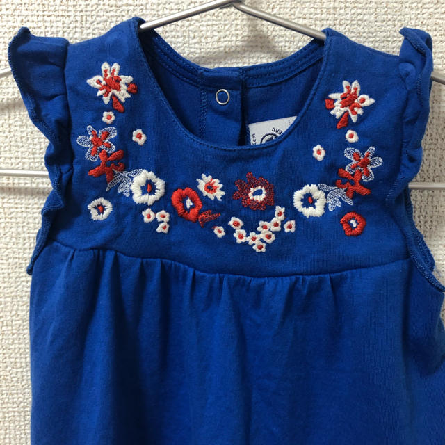 PETIT BATEAU(プチバトー)のプチバトー ワンピース 12m 74cm キッズ/ベビー/マタニティのベビー服(~85cm)(ワンピース)の商品写真