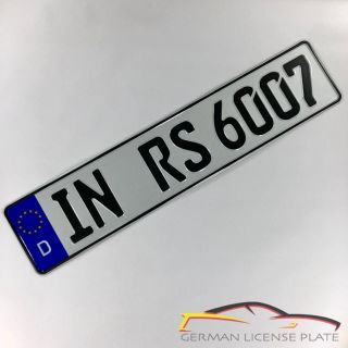 アウディ(AUDI)の★新品★ 「IN RS 6007」 1枚セット 本物ドイツユーロナンバープレート(車外アクセサリ)