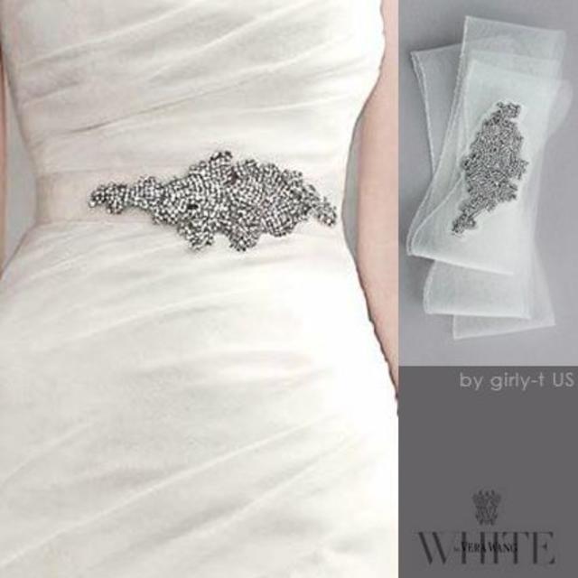 新品☆White by Vera Wang☆　クリスタル サッシュ