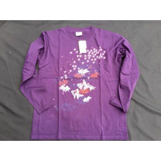 金魚【M】和柄 長袖Ｔシャツ NATURAL CLOTHES STYLEパープル(Tシャツ/カットソー(七分/長袖))